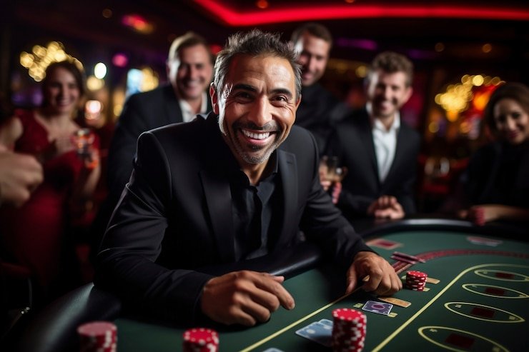 Live dealer rolling dice in HD studio feed